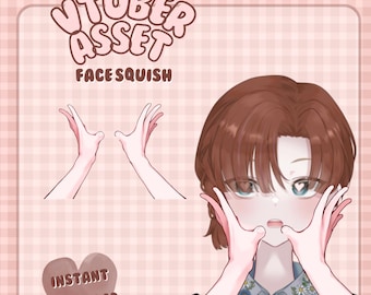 Aplastamiento facial / Activo para Vtuber / Accesorio de mano para Live2D