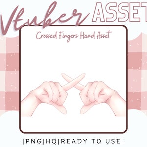 Vtuber Asset Hand Asset Crossed Fingers