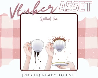 Vtuber Asset Hand Asset Drinking Spilled Tea