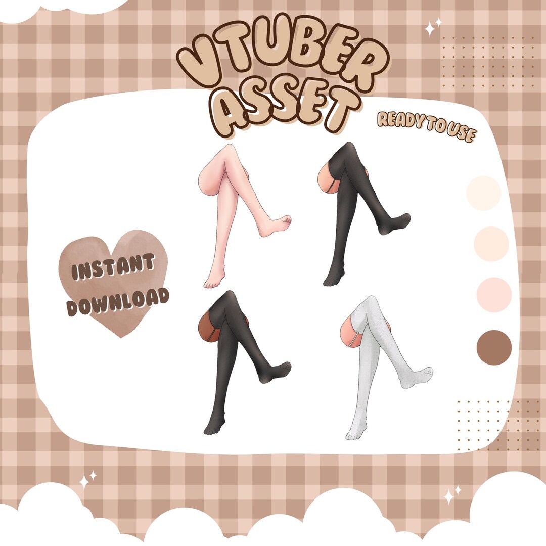 Legs Crossed - Vtuber Asset - Prop Accessory Overlay - Multiple Skin ...