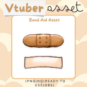 Vtuber Asset Kawaii Bandaid Face Accessory