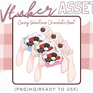Vtuber Asset Chocolate Giving Hand Asset Valentines Love Customizable OBS Streamlabs Vtube Studio Compatible