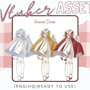 Vtuber Asset Clothes Full Body Kawaii Dress Asset