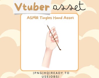 Activo de Vtuber: Accesorio de mano ASMR - Recursos de transmisión para Live2D