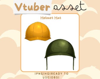 Casco, accesorio para Vtuber, listo para usar, complemento para Live2D y PNGTuber.