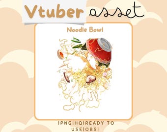 Vtuber Noodle Bowl Channel Point Redeem Asset, Flying Ramen Mess, VTube Studio Interactive Twitch Stream Prop