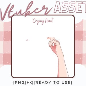 Vtuber Asset - Crying Hand - Prop Accessory Overlay - Streaming Asset for Live2D or PNGTuber