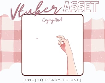 Vtuber Asset - Crying Hand - Prop Accessory Overlay - Streaming Asset for Live2D or PNGTuber