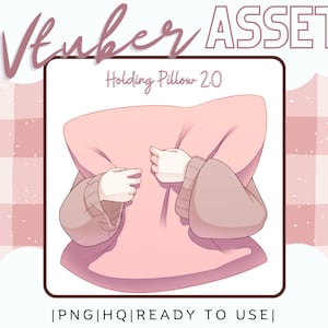 Vtuber Asset - Hugging Pillow Prop - Hand Accessory Overlay - Streaming Asset for Live2D or PNGTuber