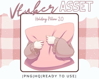 Vtuber Asset - Hugging Pillow Prop - Hand Accessory Overlay - Streaming Asset for Live2D or PNGTuber