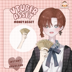 Money Holding | Vtuber Asset | Hand Accessory for Live2D