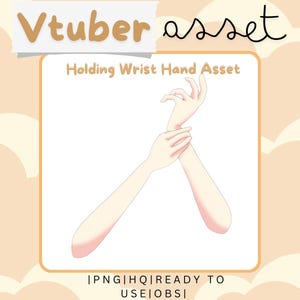 Vtuber Asset - Wrist - Hand Asset - Prop Accessory Overlay Hand Asset - Streaming Asset for Live2D or PNGTuber