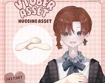Vtuber Hugging Arms Hand Asset for VTube Studio, Streamer Gesture Accessory, Channel Point Prop