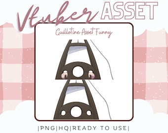 Recurso de Vtuber: Guillotina - Halloween - Superposición de accesorios - Recurso de transmisión para Live2D o PNGTuber