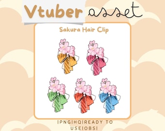Pin Sakura Spring Cherry, recurso para Vtuber, listo para usar, accesorio para Live2D