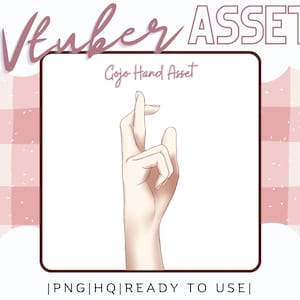 Vtuber Asset Gojo Hand Asset Jujutsu Kaisen OBS Streamlabs Vtube Studio Compatible Customizable