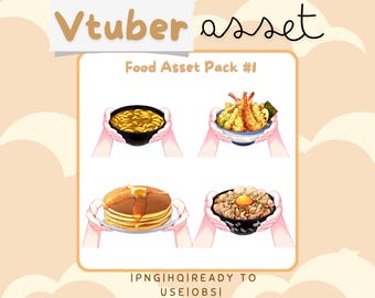 Recurso de Vtuber - Conjunto de alimentos - Recurso de transmisión para Live2D