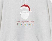 I Love a Man with a Beard, Santa Claus - Hoodie
