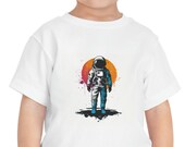 Retro Astronaut Standing Shirt: Cosmic Dreams for Kids!