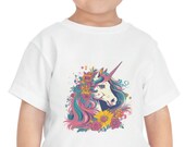 Retro Unicorn Rainbow Flower Shirt: Magical Dreams for Kids!
