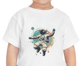Retro Astronaut Floating Shirt: Cosmic Dreams for Kids!