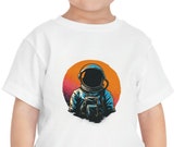 Retro Astronaut Sunset Shirt: Cosmic Dreams for Kids!