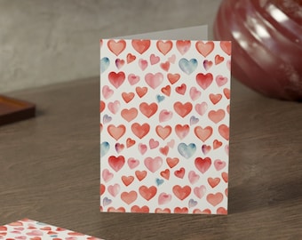 Valentine Notecards / Blank Inside / Birthday, Love, Friendship / Any Occasion