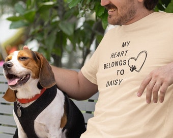 My Heart Belongs to My Pet Personalized T-Shirt | Valentine's Day Pet Gift