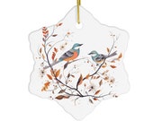 Ceramic Ornament Birds on a Branch