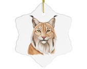 Lynx Ceramic Ornament