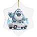 Hitchhiking Yeti Ceramic Ornament