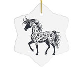 Unicorn Ornament Wild Mane Ceramic