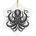 Black Kraken Ceramic Ornament