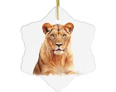 Lioness Ceramic Ornament