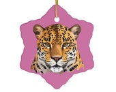 Jaguar Ornament Purple Ceramic