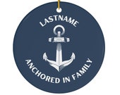 Personalized Anchored in Family Ornament