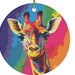 Rainbow Giraffe Ornament