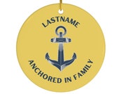 Personalized Anchored in Family Ornament