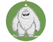 Cute White Yeti Ornament