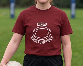 Scrum Diddlyumptious Rugby Shirt | Women's Rugby Sevens Tee | Fan Gear
