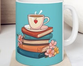 Books and Tea Mug