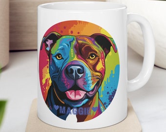 Personalized American Staffordshire Mug | Add Your Dog's Name | AmStaff Gift