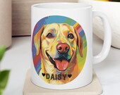 Personalized Yellow Lab Mug