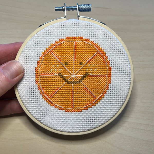 Happy Little Orange / Easy Cross Stitch Pattern / PDF Download