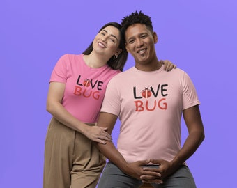 Love Bug T-shirt / Valentines Day Tee / Unisex t-shirt in various colors