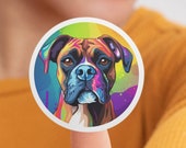 Rainbow Boxer Dog