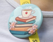 Books and Tea Pin
