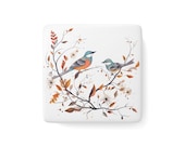 Porcelain Magnet Birds on a Branch