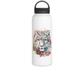 Holiday Snow Leopard Water Bottle