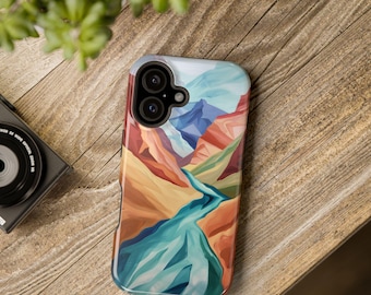 Mountains and River MagSafe iPhone Case | Nature Lover | iPhone 13–16